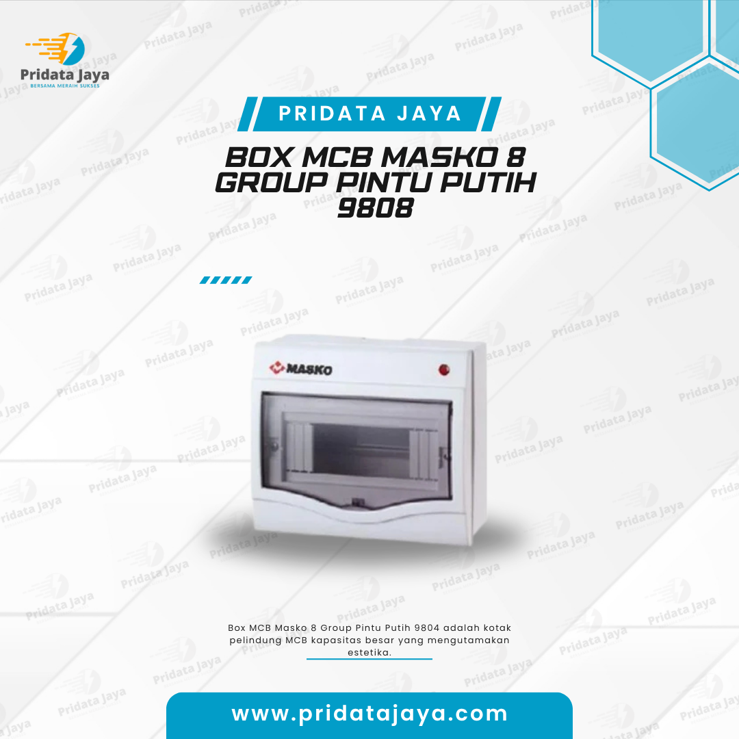 Box MCB Masko 8 Group Pintu Putih 9808
