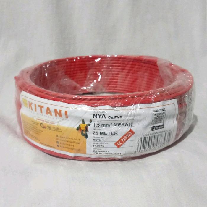 Kabel Kitani NYA 1,5 Merah 25m