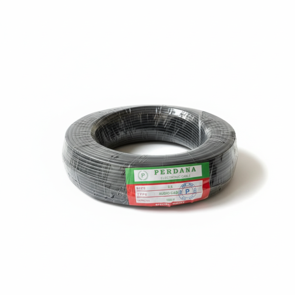 Kabel Perdana Audio Hitam 2x 2,5 100m