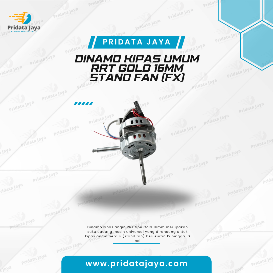 Dinamo Kipas Umum RRT Gold 16mm Stand Fan (FX)