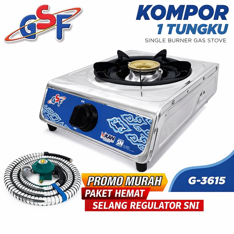 Kompor GSF 1 Tungku Stainless G-3615