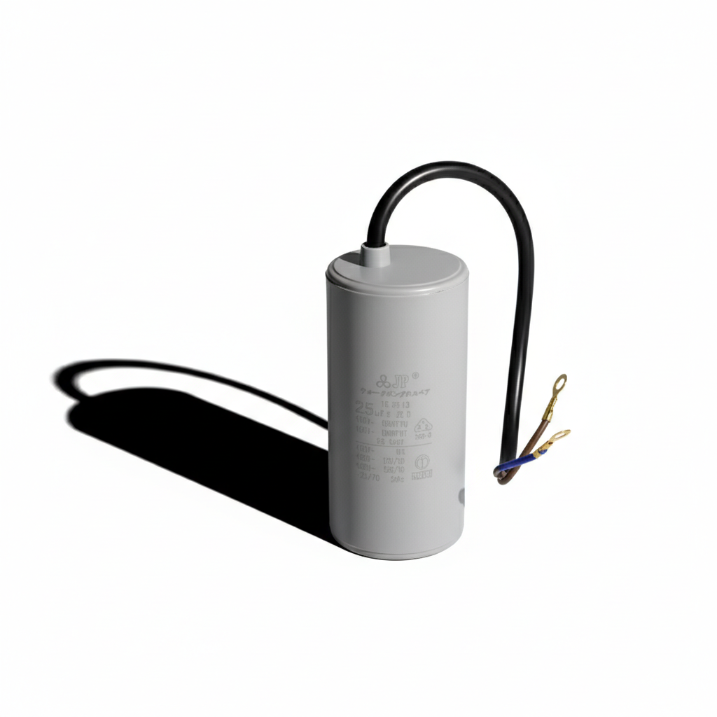 Kapasitor Bulat SSF 2 Pin 25mf 450v + Kabel Soket