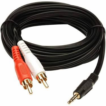 Kabel Aux 2-1 Hitam 1,5m OFC Bsw