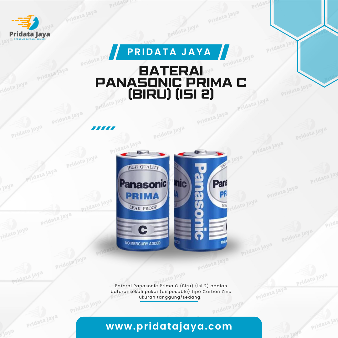 Baterai Panasonic Prima C (Biru) (isi 2)