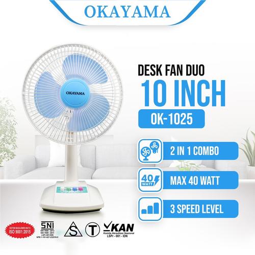 Kipas Okayama Meja 10' 1025 Duo (2in1)