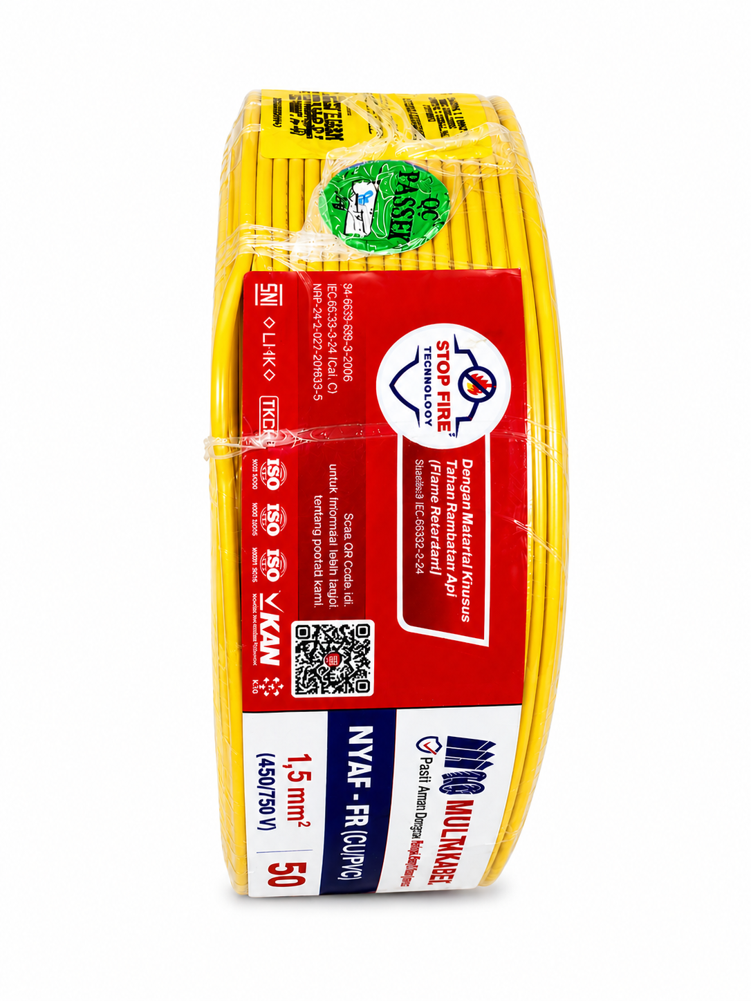 Kabel Multi NYAF 0,75 50m Kuning