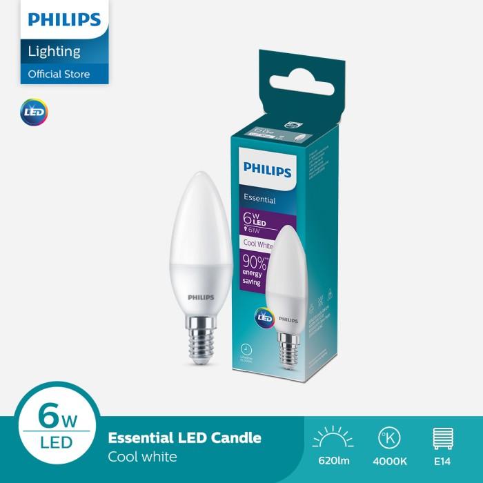 Led Philips Ess Candle 6w E14 4000K Cool White