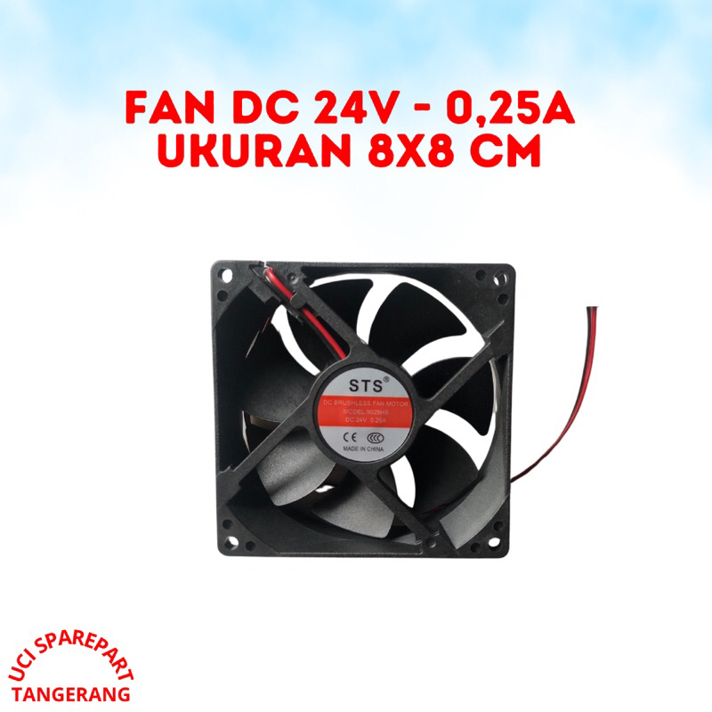 Fan DC 24v 8x8