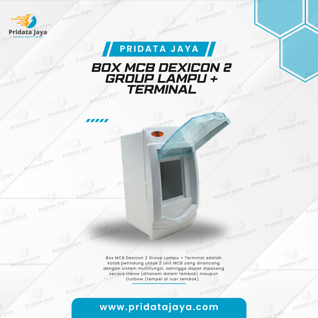 Box MCB Dexicon 2 Group Lampu + Terminal
