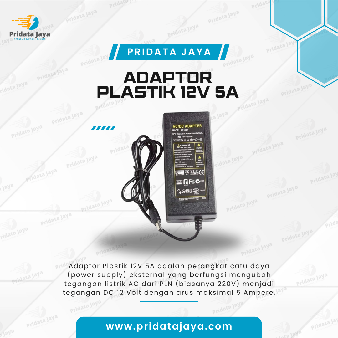 Adaptor Plastik 12V 5A