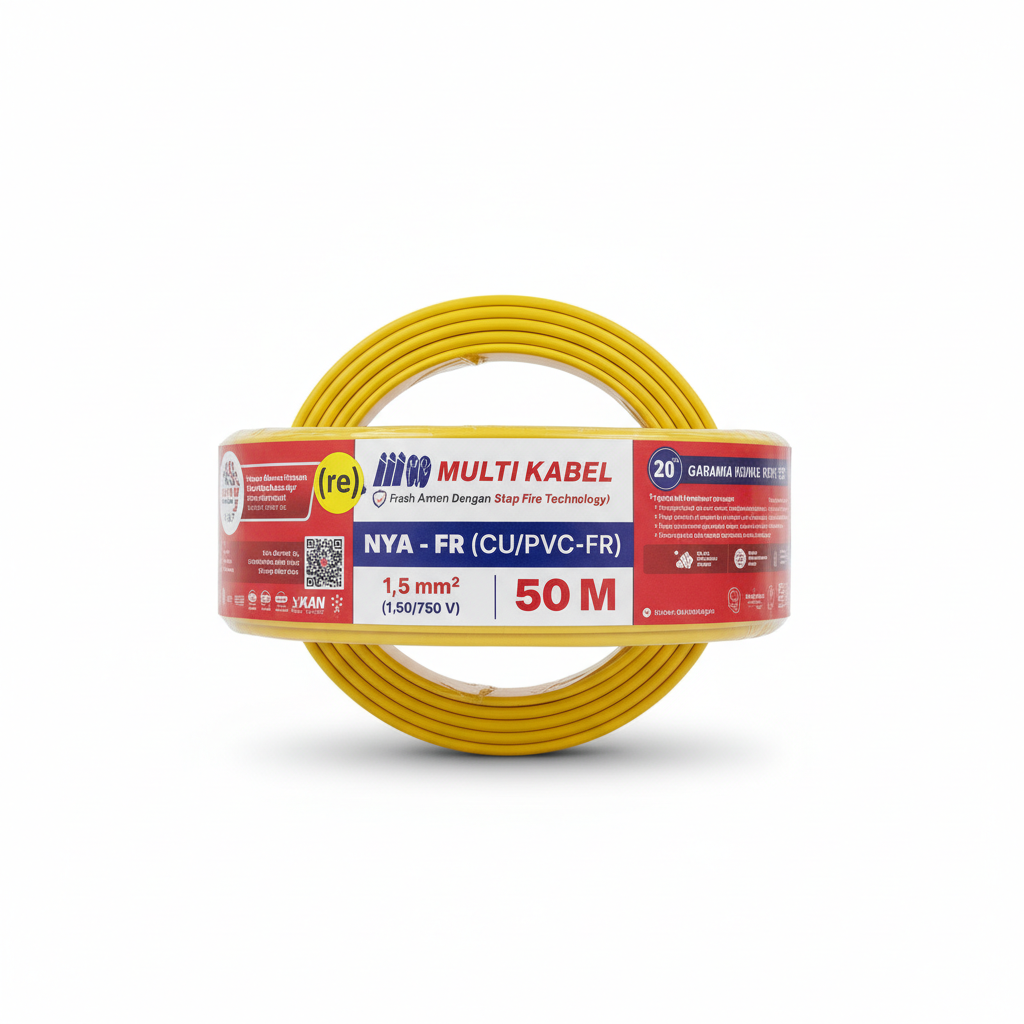 Kabel Multi NYA 1,5 50m Kuning