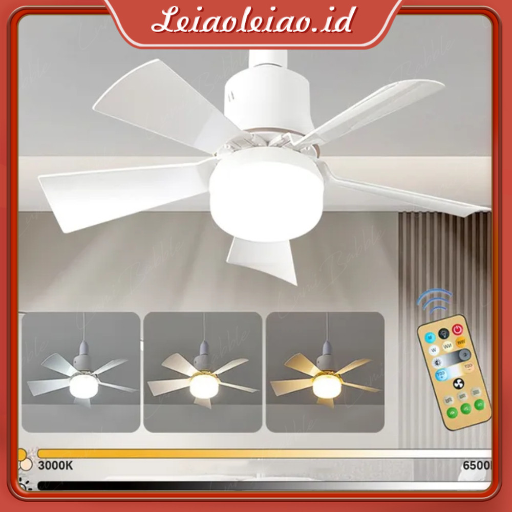 Kipas Gantung Remote + Lampu 30w Hinomaru HN-LK 16.5 Putih