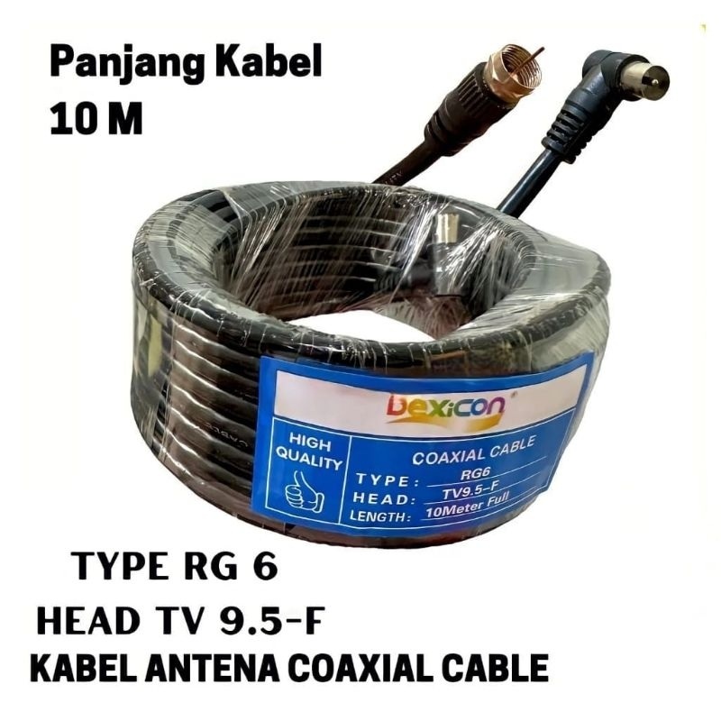 Kabel Antena Dexicon 10m Drat + Jack L
