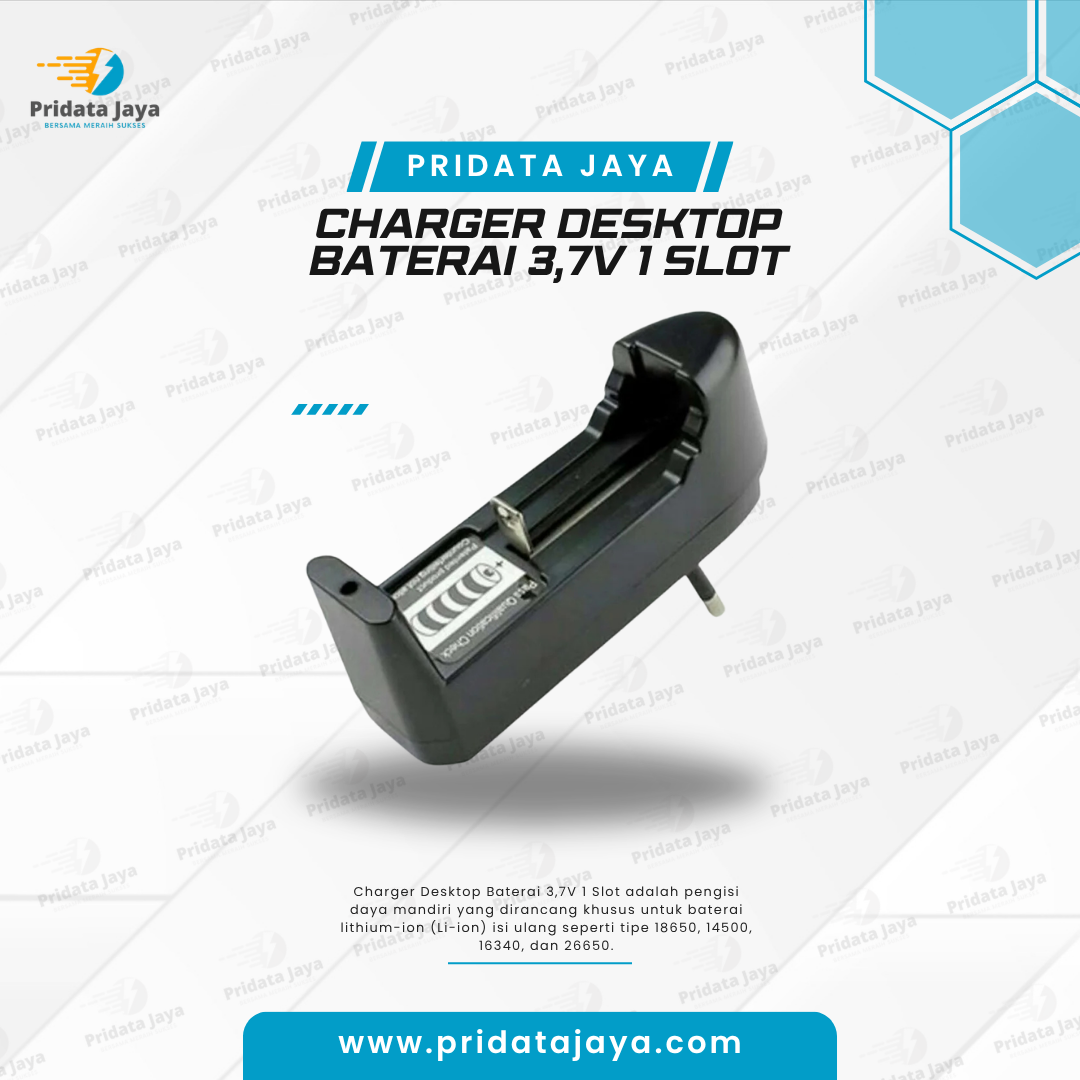 Charger Desktop Baterai 3,7v 1 slot