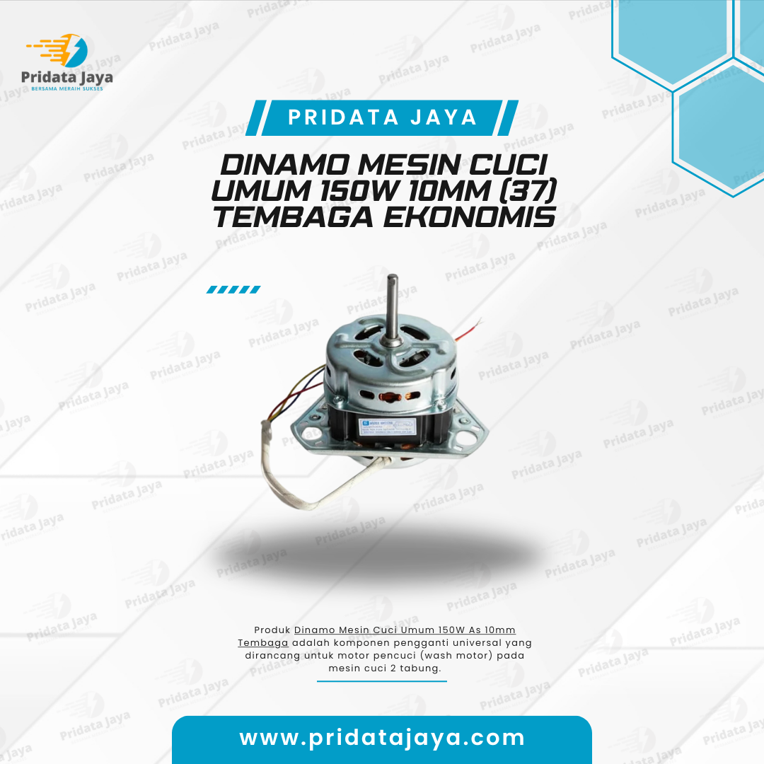 Dinamo Mesin Cuci Umum 150w 10mm (37) Tembaga Ekonomis