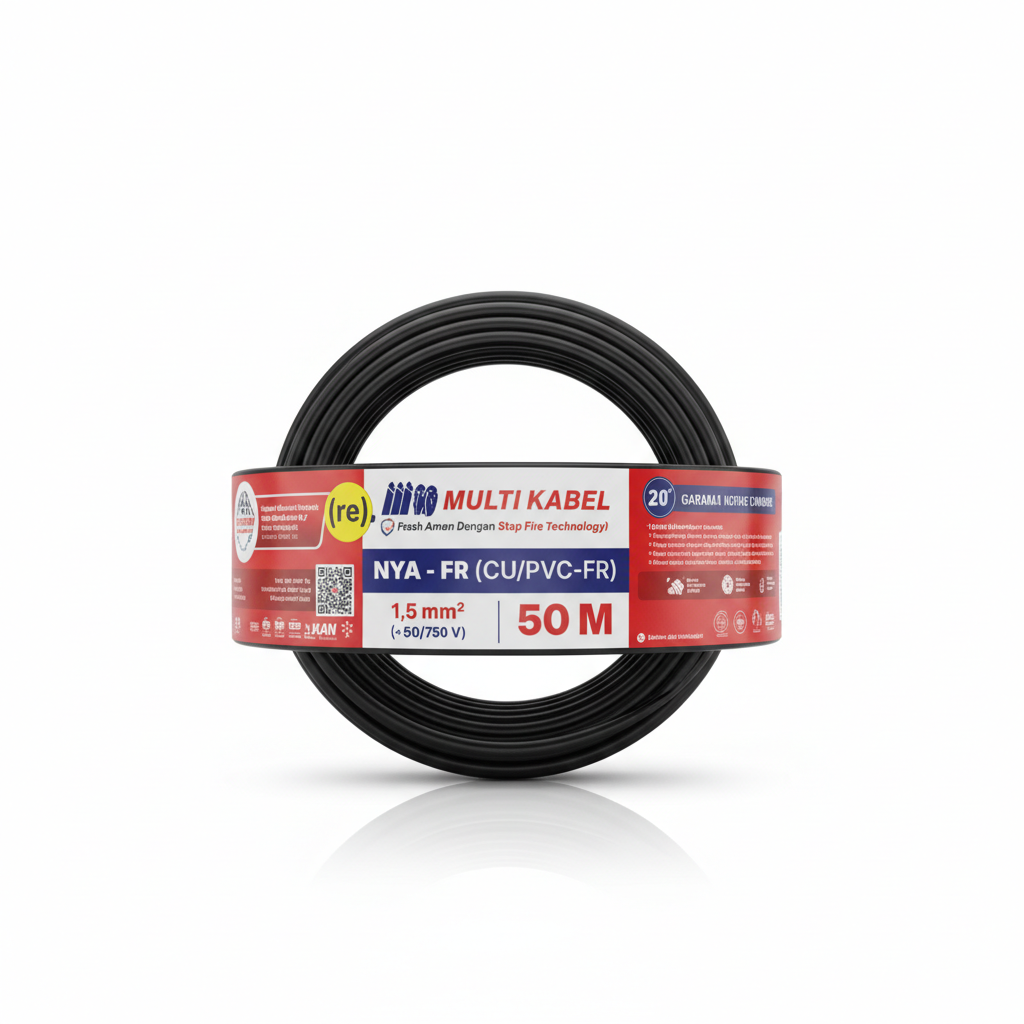 Kabel Multi NYA 1,5 50m Hitam