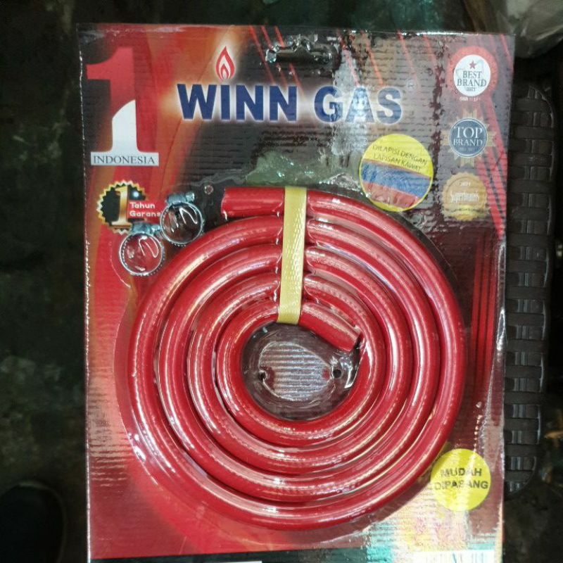 Selang Gas Winn Orange Kawat Baja 1,8m