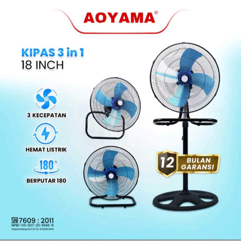 Kipas Aoyama Tornado 18' (3in1)
