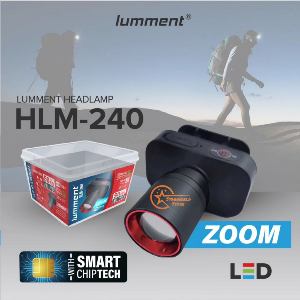 Senter Kepala Lumment HLM-240 50w Putih (Zoom)