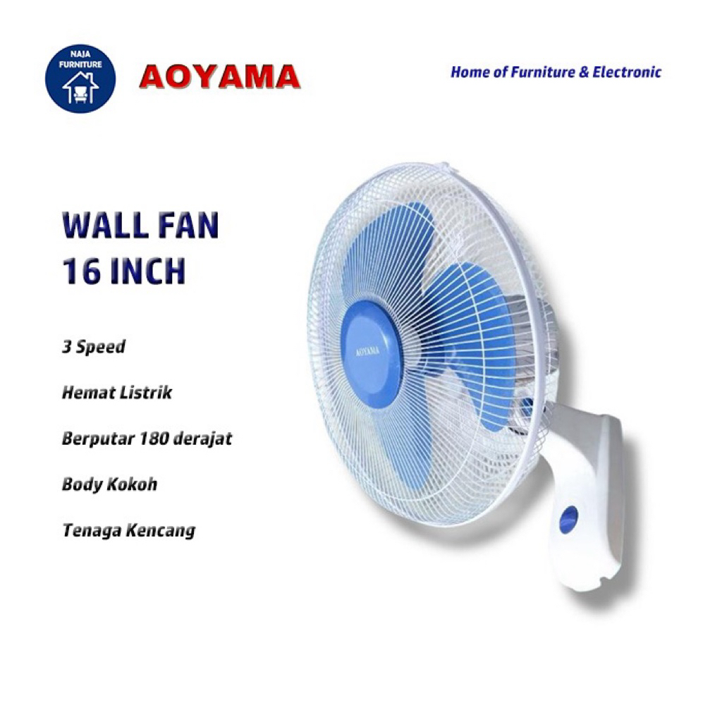 Kipas Aoyama Wallfan 16' 1 Tali