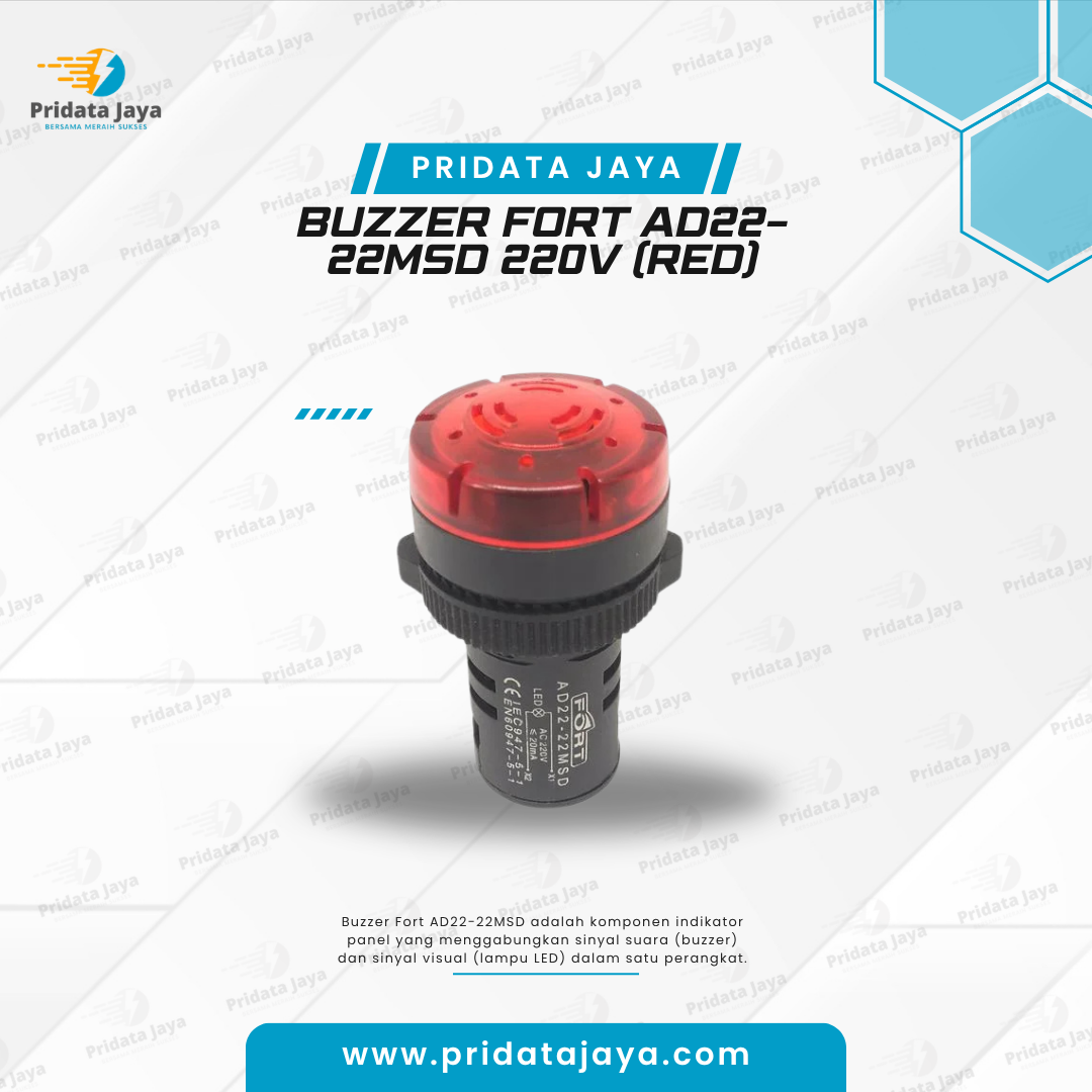 Buzzer Fort AD22-22MSD 220V (Red)