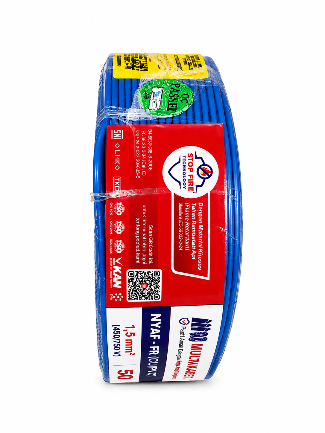 Kabel Multi NYAF 1,5 50m Biru