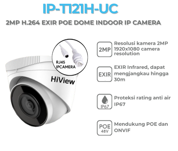 Kamera Hiview Seri-H IP-T121H-UC 2MP Indoor + Mic