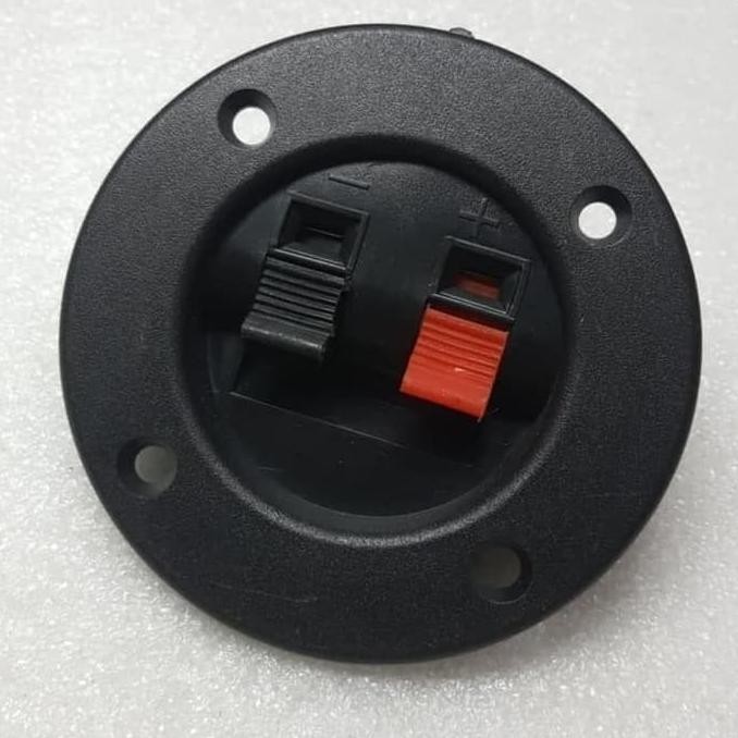 Terminal Speaker Jepit RCA 2 pin Bulat