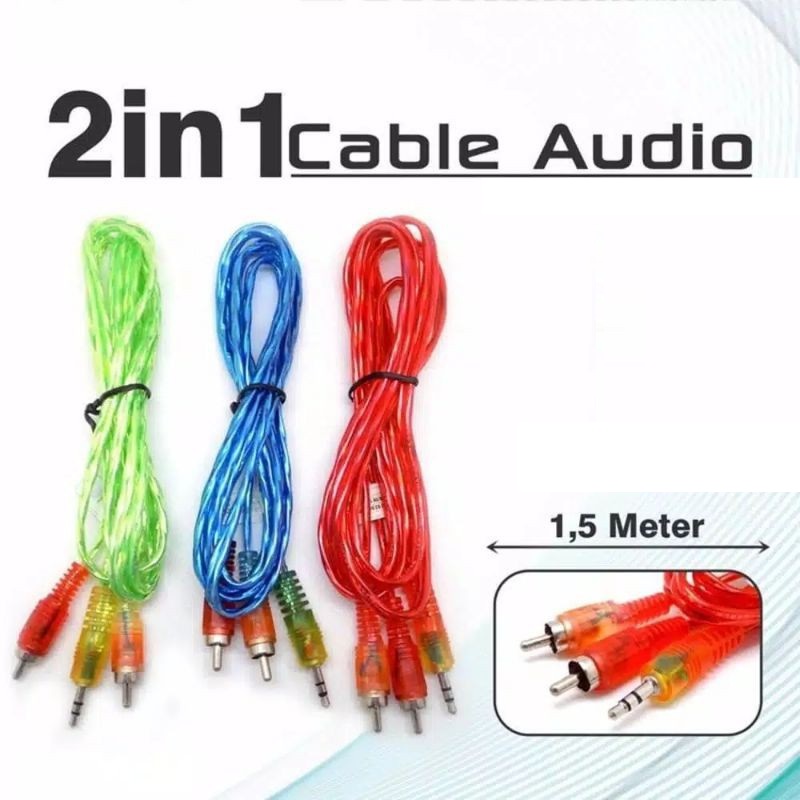Kabel Aux 2-1 Trans 1,5m Kingever