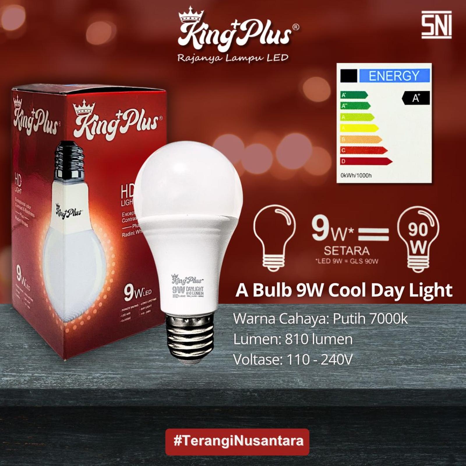Led King Plus Regular A-Bulb 9w 7000K