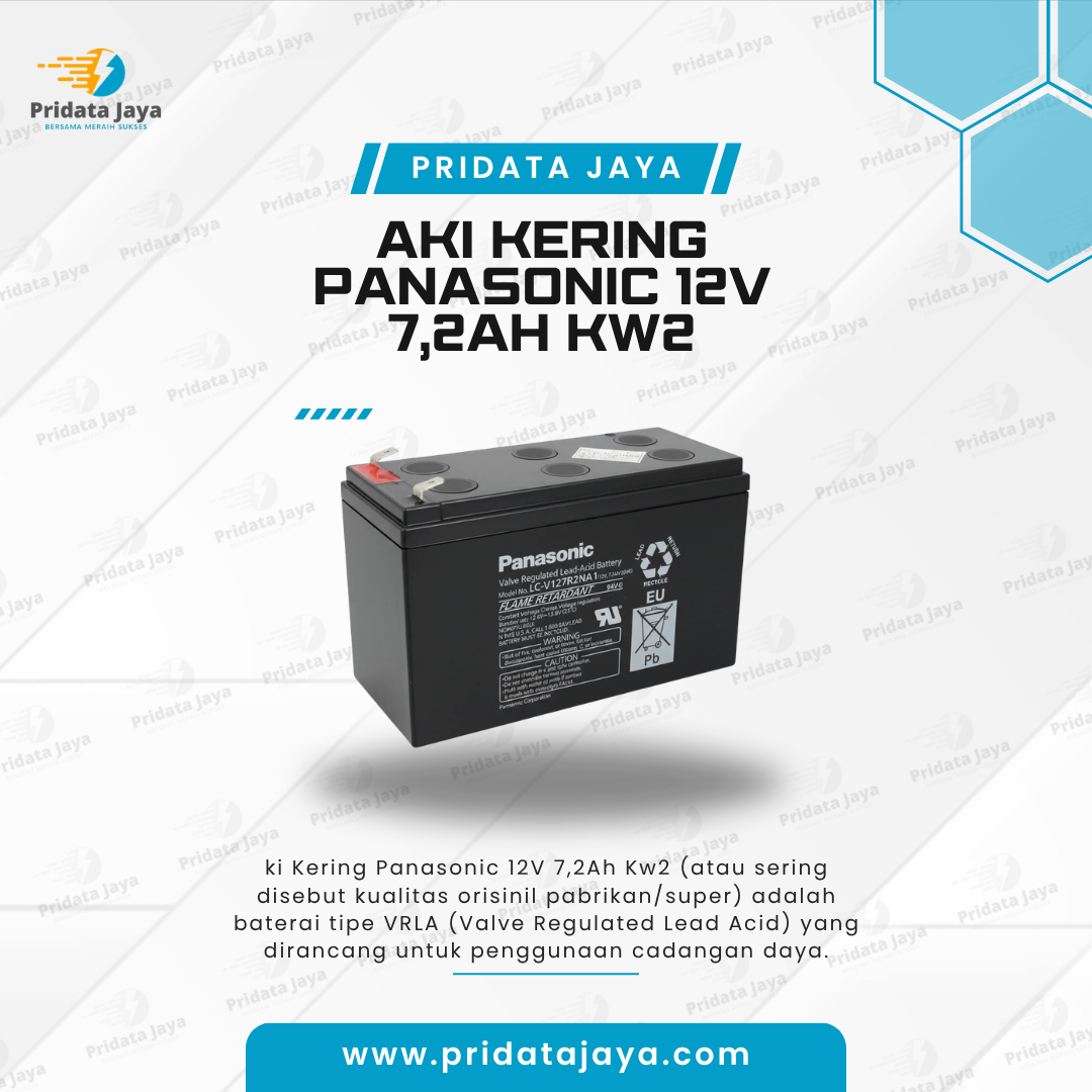 Aki Kering Panasonic 12V 7,2Ah Kw2