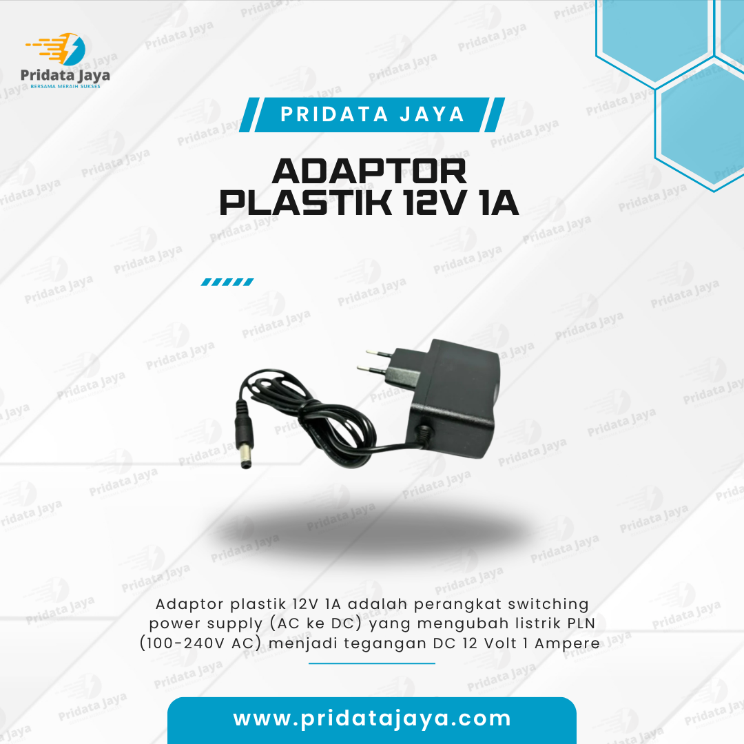 Adaptor Plastik 12V 1A