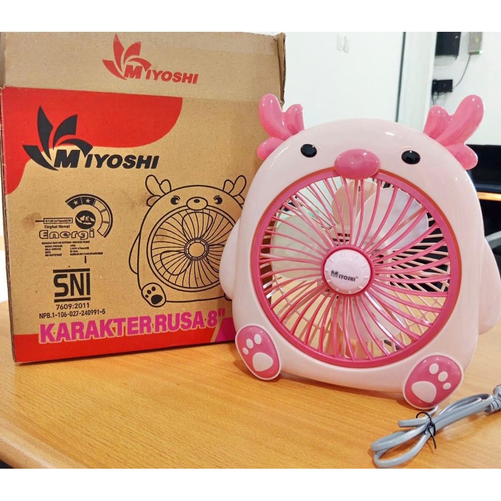 Kipas Miyoshi Box Fan Karakter Rusa