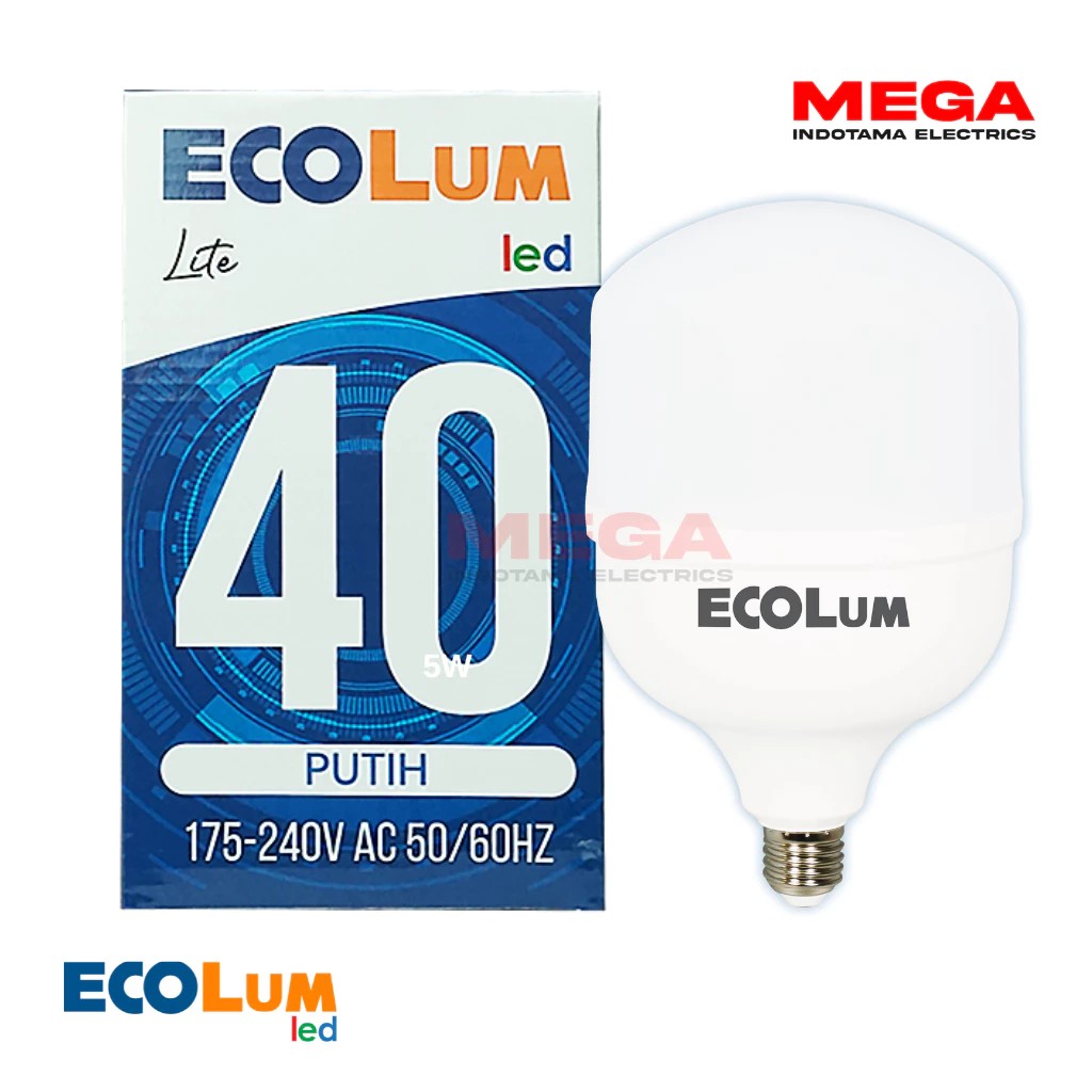 Led Ecolum Lite Kapsul 40w Putih