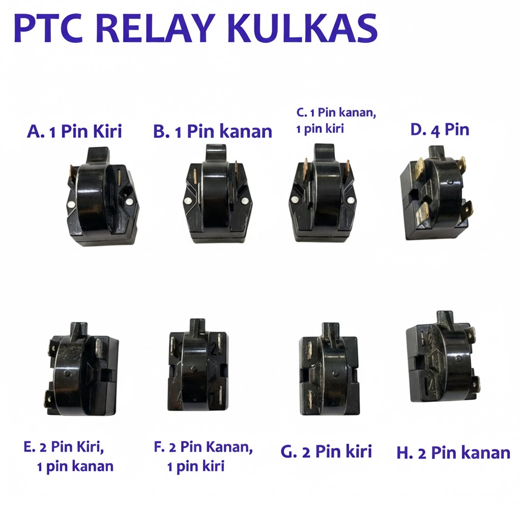IC PTC Relay 3 Pin (2 Kiri 1 Kanan)