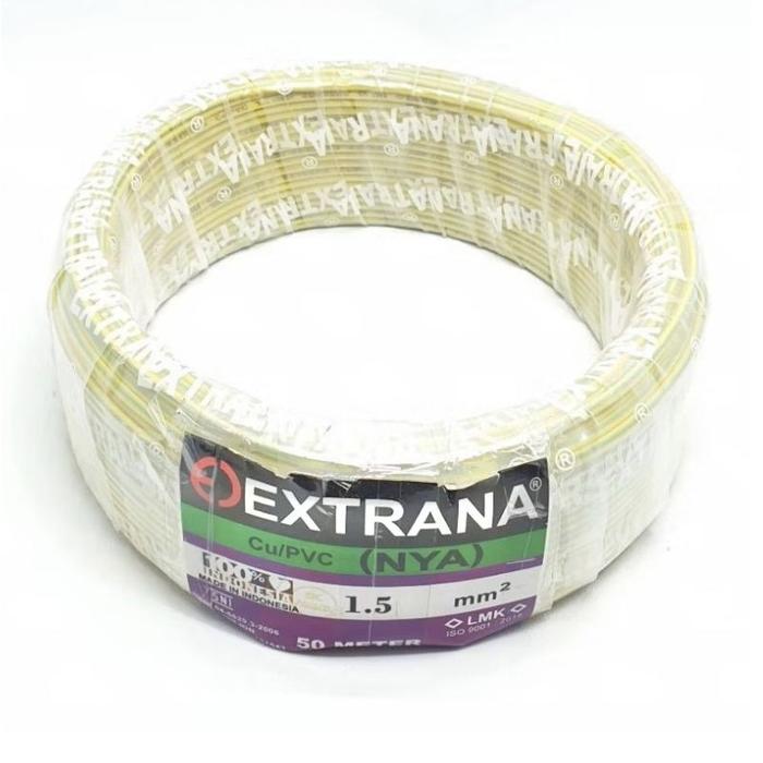Kabel Extrana NYA 1,5 50m Kuning