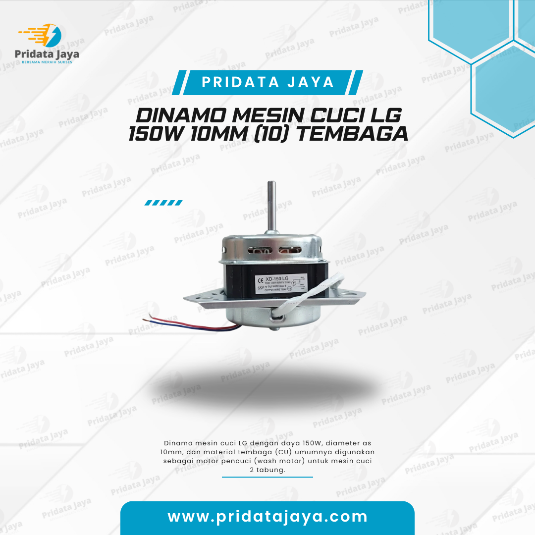 Dinamo Mesin Cuci LG 150w 10mm (10) Tembaga