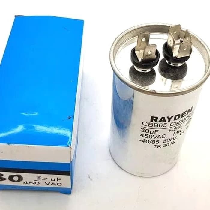 Kapasitor AC Rayden 3 Pin 30mf + 5mf 450v Aluminium