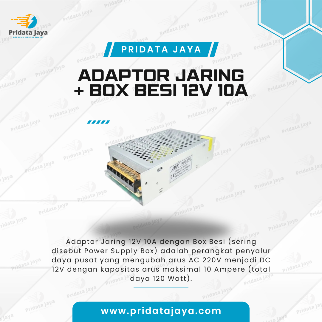Adaptor Jaring + Box Besi 12V 10A