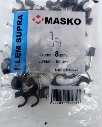 Klem Masko Supra Hitam No 8