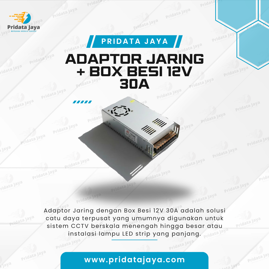 Adaptor Jaring + Box Besi 12V 30A