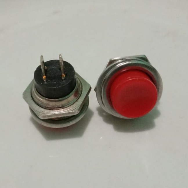Switch Push On/Off Bulat Merah Besar