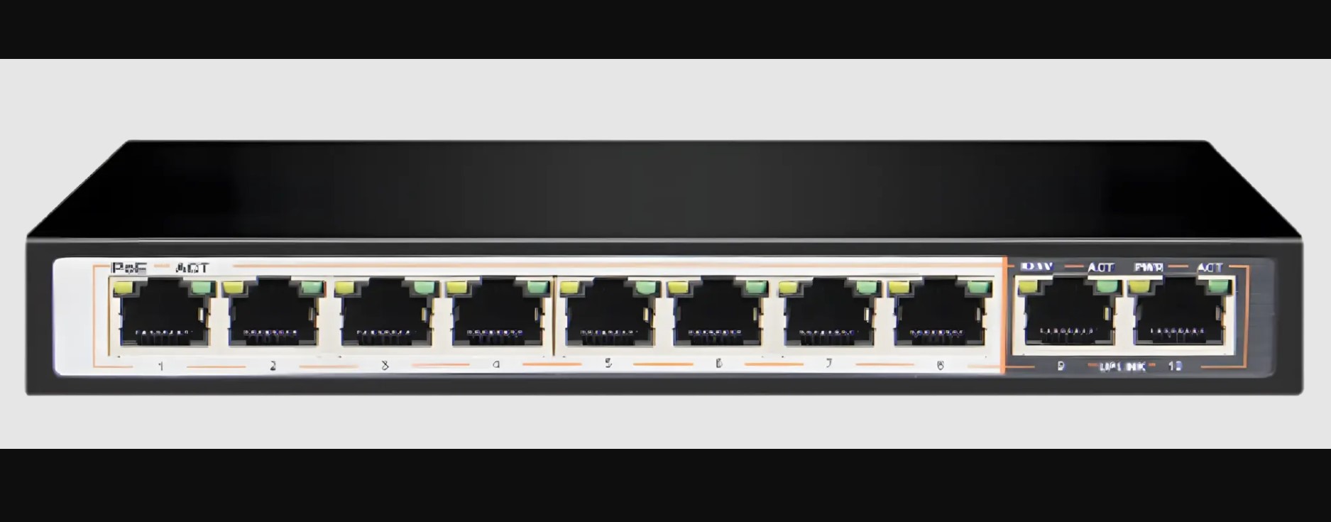 Switch Hub Hiview AI POE 8 Port + 2 Uplink Gigabit HIK 2082G