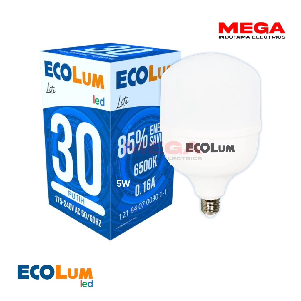 Led Ecolum Lite Kapsul 30w Putih