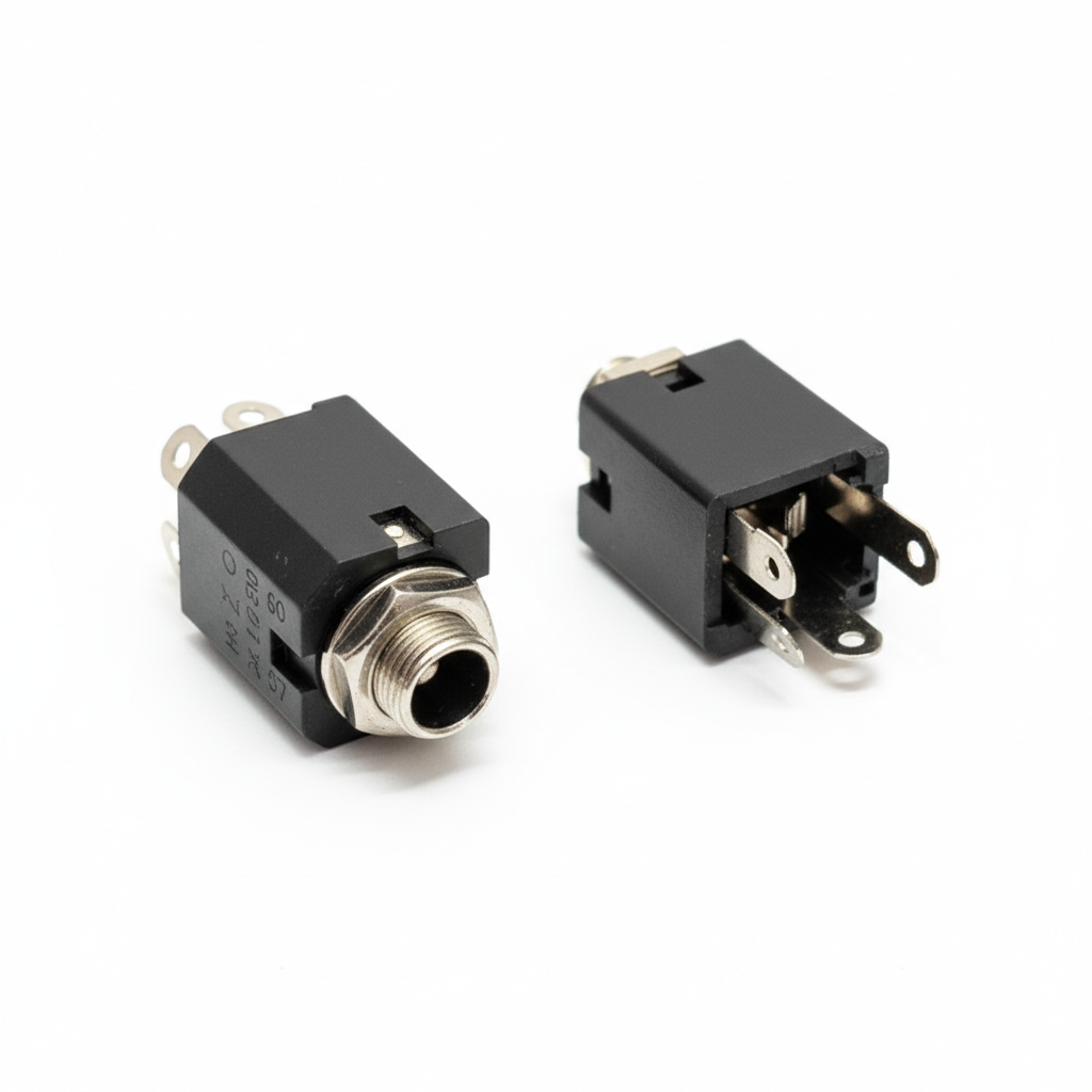 Soket Mic Stereo 3 Pin Body Hitam