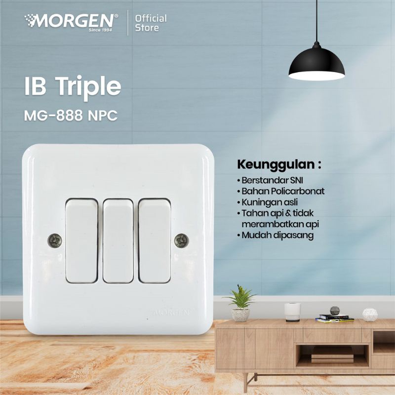Saklar Morgen Triple IB MG-888NPC