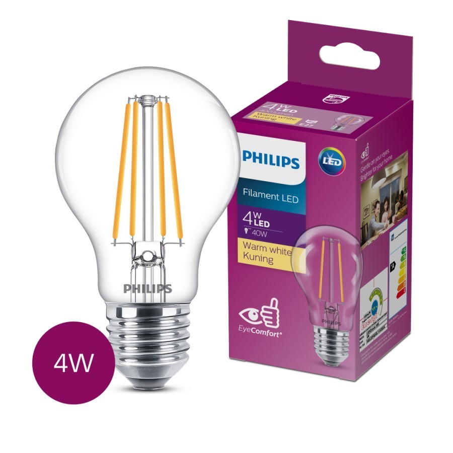 Led Philips Classic Filament A60 4w