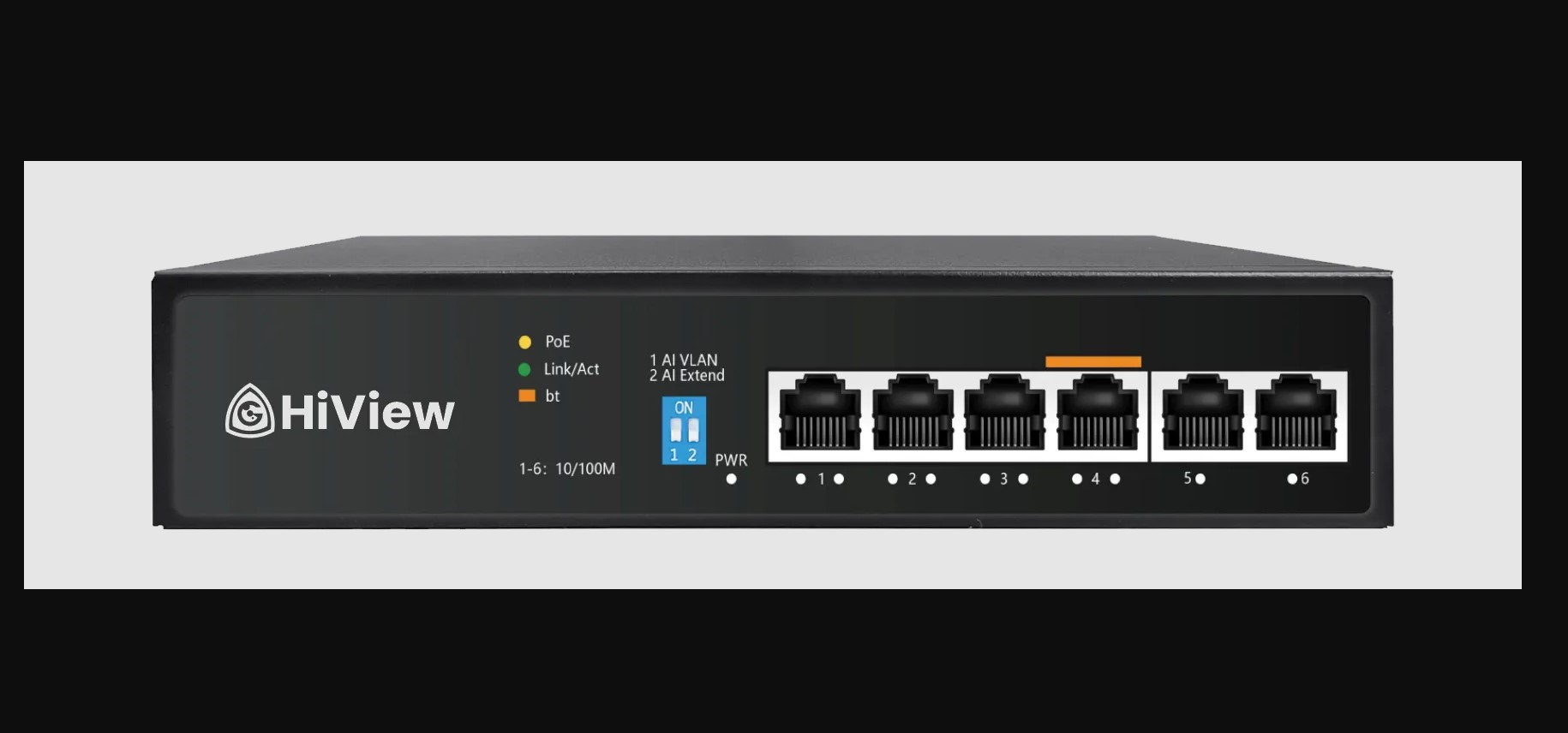 Switch Hub Hiview AI POE 4 Port + 2 Uplink HIK 806M
