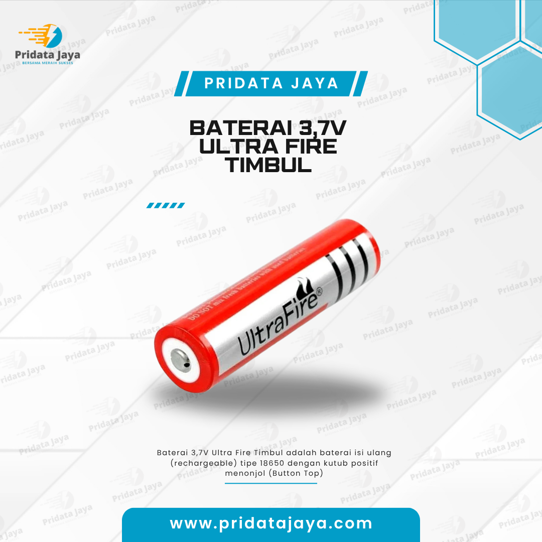 Baterai 3,7v Ultra Fire Timbul