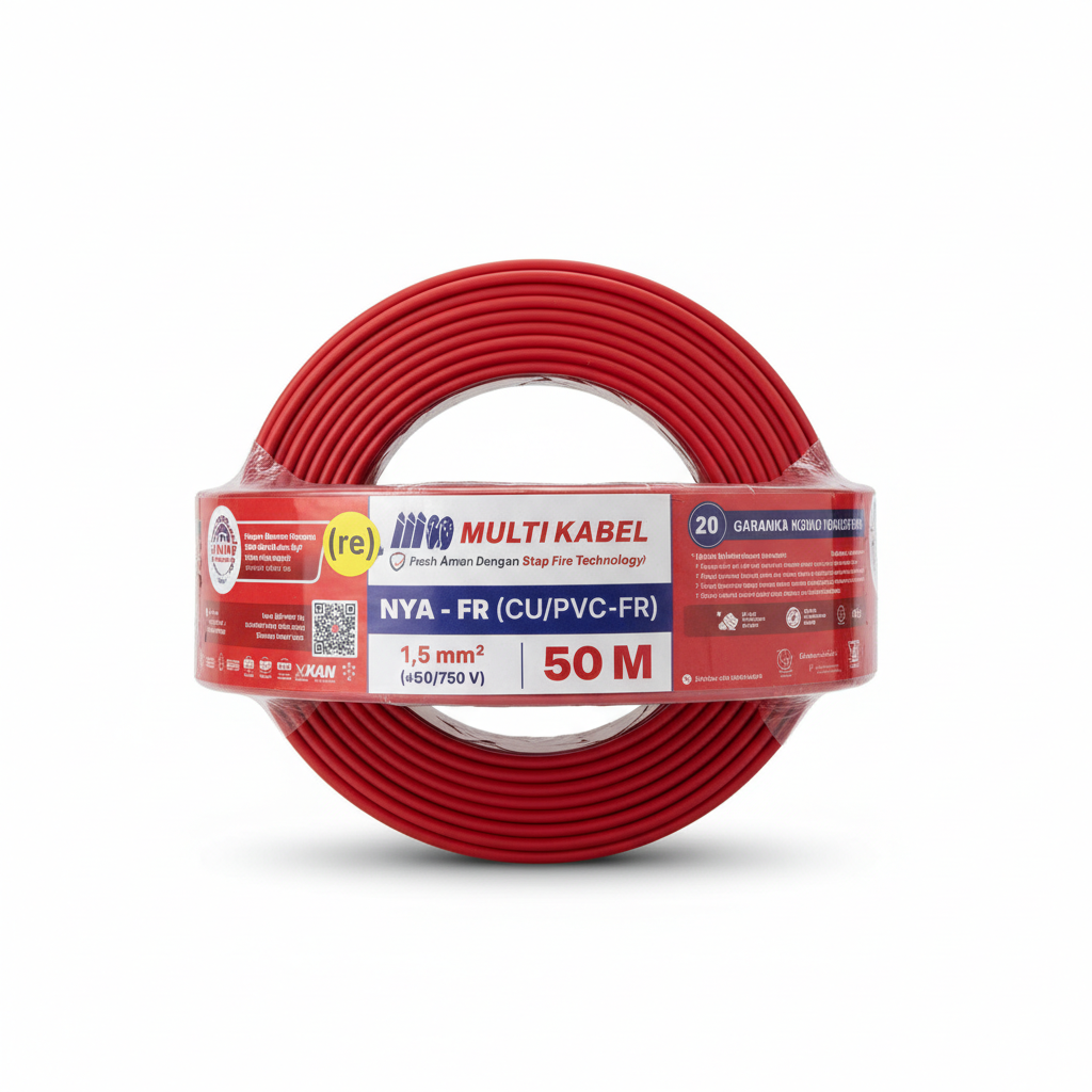 Kabel Multi NYA 1,5 50m Merah